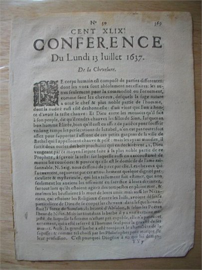 CONFERENCE DU 13 JUILLET 1637