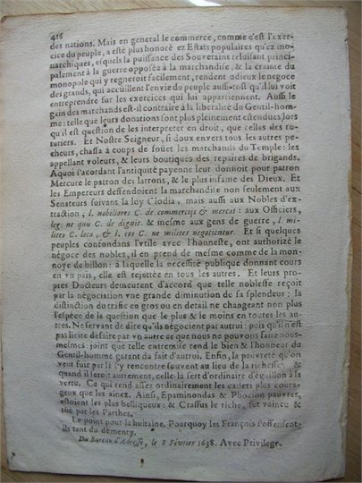 CONFERENCE DU 1ER FEVRIER 1638