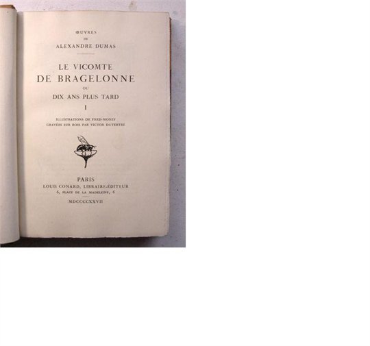 DUMAS "LE VICOMTE DE BRAGELONE (Conard)