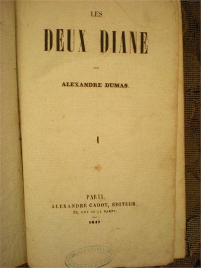 Dumas  Les deux Dianes