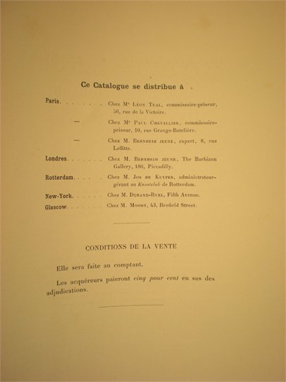 CATALOGUE VENTE " ALEXANDRE DUMAS" drouot 1892