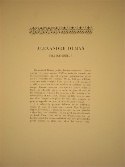 CATALOGUE VENTE " ALEXANDRE DUMAS" drouot 1892