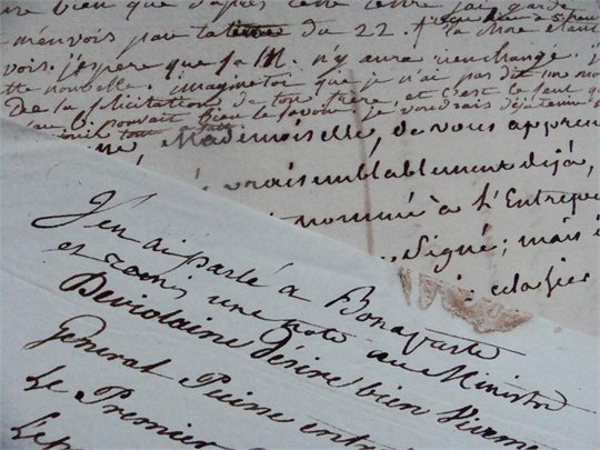 lettre au sujet de BONAPARTE DU CELEBRE GENERAL DUMAS PRISONNIER