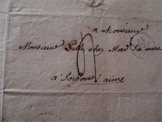 DECES DU GENERAL PILLE LETTRE DE LA VEUVE DU MATHEMATICIEN Monge