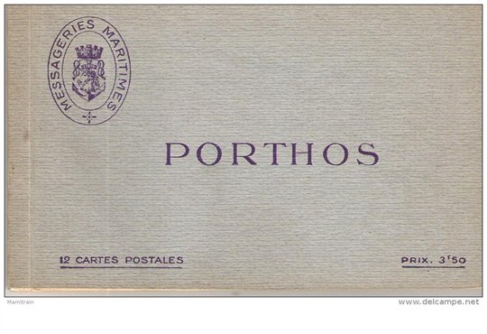 MESSAGERIES MARITIMES . PORTHOS . 12 CARTES