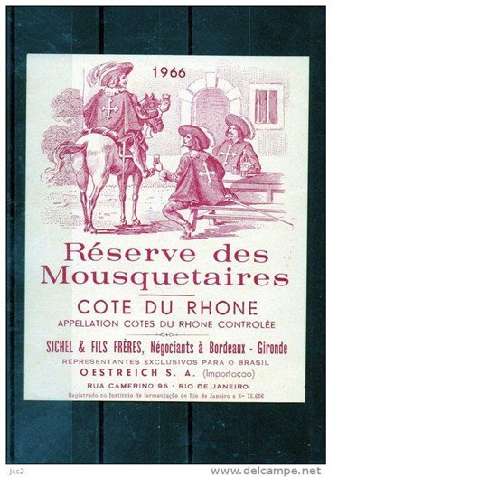 COTE DU RHONE - Réserve des Mousquetaires 1966
