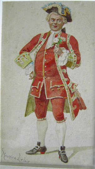 M.Leloir aquarelle dessin bourgeois costume