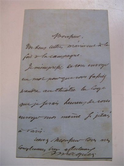 AUGUSTE MAQUET Autographe Signé