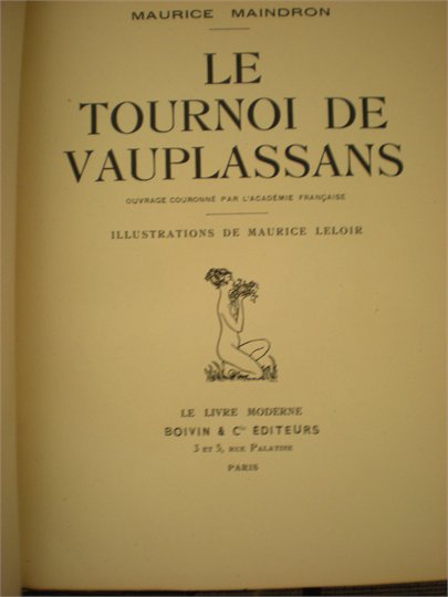 M.MAINDRON le TOURNOI DE VAUPLASSANS