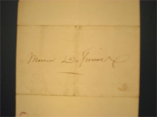 A.Dumas LAS  adresse au dos, destinee a "Monsieur De Fiennes (?)"
