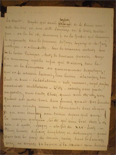 Dumas (Alexandre) "Appel aux honnetes gens". Article manuscrit de 5 feuillets