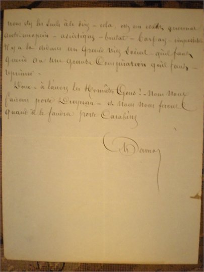 Dumas (Alexandre) "Appel aux honnetes gens". Article manuscrit de 5 feuillets