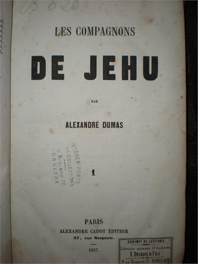 Dumas  Les compagnons de Jehu (EO)