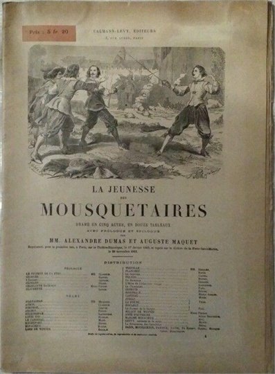 Dumas  La jeunesse des mousquetaires (1927?)