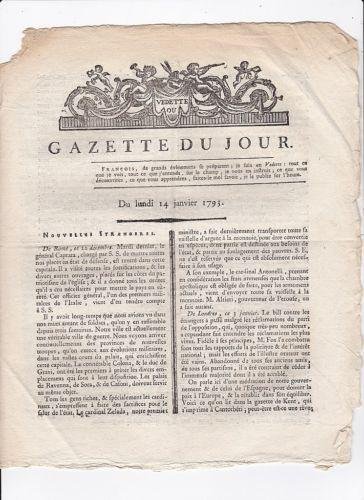 GAZETTE DU JOUR