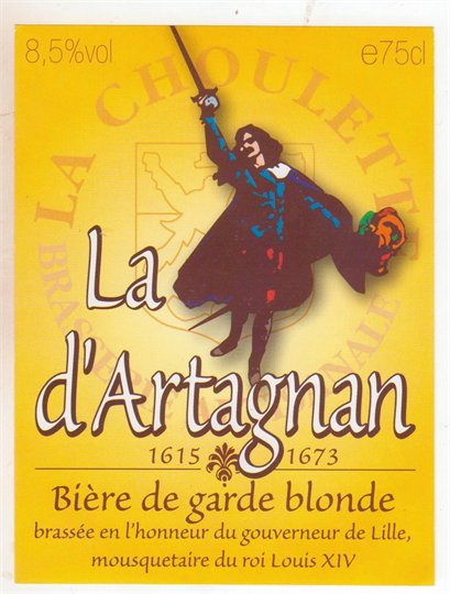 étiquette de bière la d'artagnan