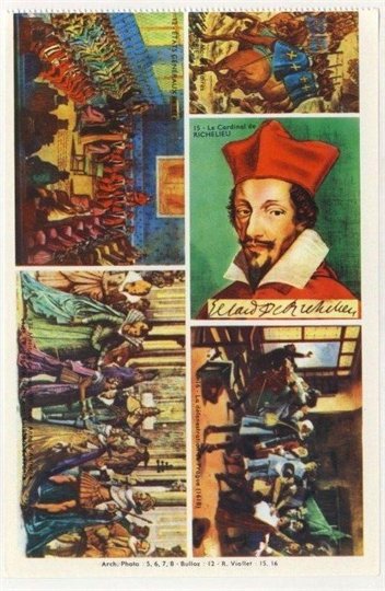 LOUIS XIII  RICHELIEU MOUSQUETAIRES ANNE D' AUTRICHE PLANCHE ANNEES 1960