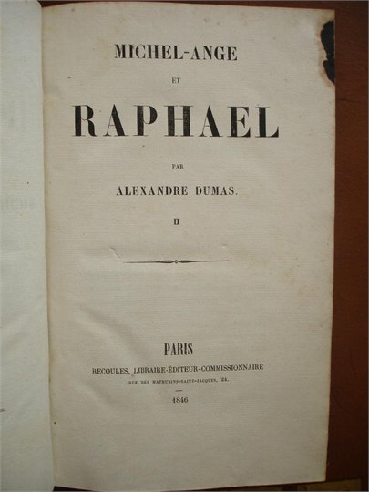 DUMAS MICHEL-ANGE ET RAPHAEL