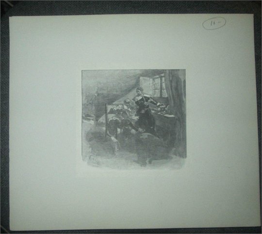 DANIEL VIERGE-Eight Antique Limited Edition Engravings-1890s-Three Musketeers  2