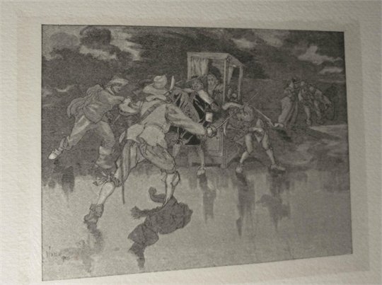 DANIEL VIERGE-Eight Antique Limited Edition Engravings-1890s-Three Musketeers  3