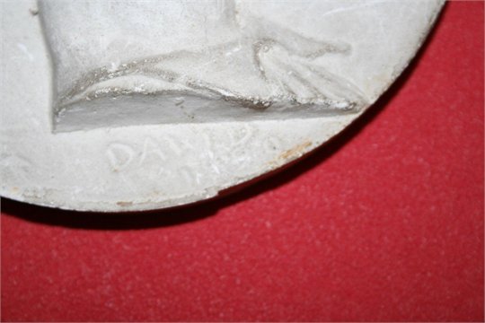 MEDAILLON PLATRE PORTRAIT ALEXANDRE DUMAS