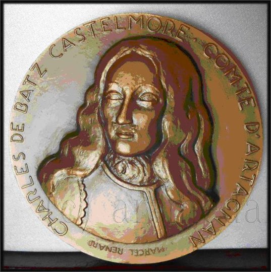 Medalle bronze Charles de Batz seigneur d'Artagnan par Renard