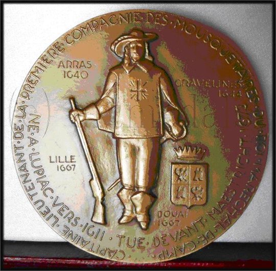 Medalle bronze Charles de Batz seigneur d'Artagnan par Renard
