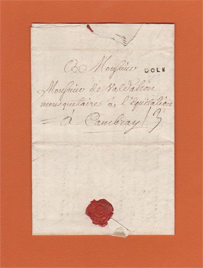 Lettre 1769 à l'adresse d'un Mousquetaire