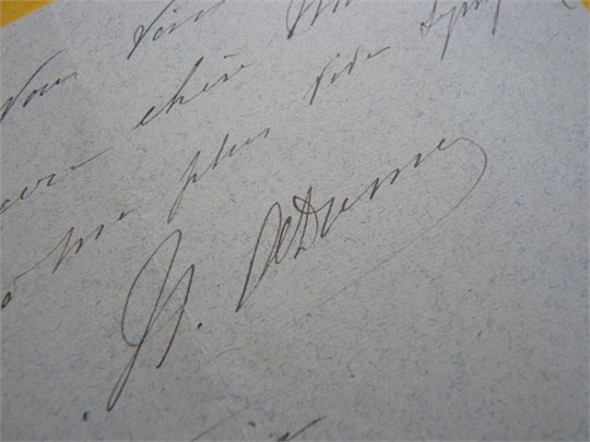 Nadine DUMAS  Billet autographe signé