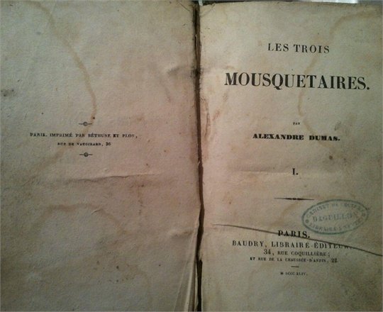 A.Dumas  LES TROIS MOUSQUETAIRES (1844)