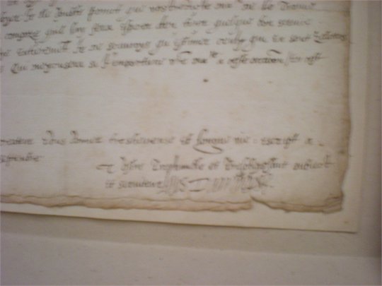 Louis de Clermont d’Amboise, seigneur de Bussy (1549-1579). Lettre signée