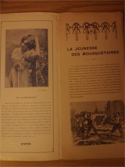 PROGRAMME THEATRE DE L AMBIGU DUMAS LA JEUNESSE DES MOUSQUETAIRES