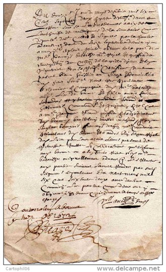 EXTRAIT DES REGISTRES de Parlement 1662 +APS Signé ESPITALLIER