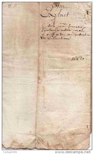 EXTRAIT DES REGISTRES de Parlement 1662 +APS Signé ESPITALLIER