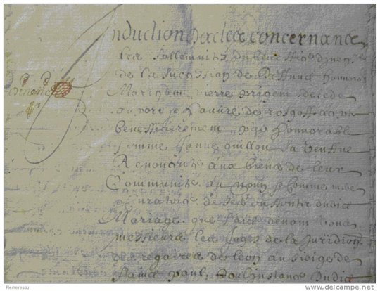 Manuscrit inventaire succession marchand Pierre Prigent de Roscoff 1663 signé