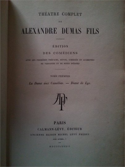 Alexandre Dumas Fils  "Théâtre "