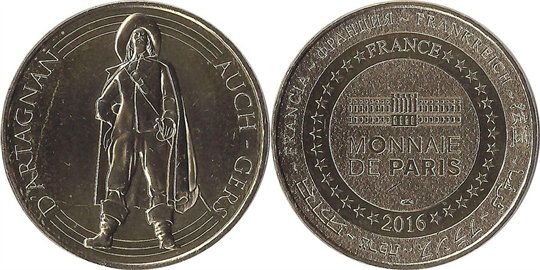 32 AUCH D'Artagnan, 2016, Monnaie de Paris