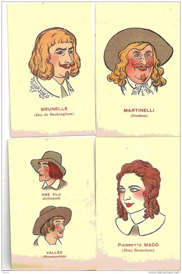 17 cartes " Les trois Mousquetaires"