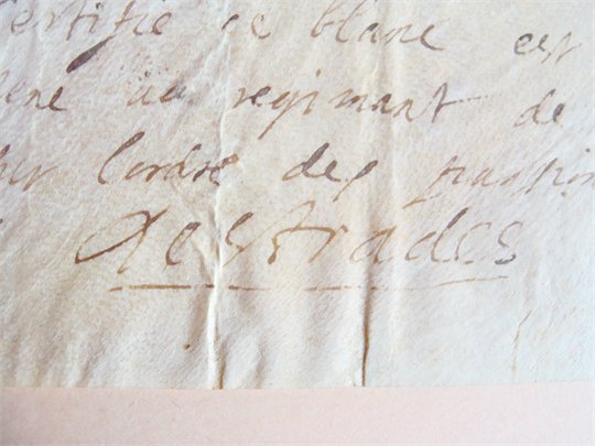 1637 ps sur velin par le marechal Estrades Godefroy vice roi d'amerique