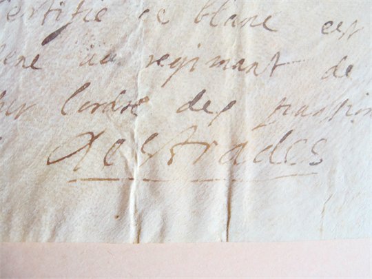 1637 ps sur velin par le marechal Estrades Godefroy vice roi d'amerique