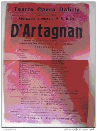 Programma "Teatro Opera Balilla" (d'Artagnan)