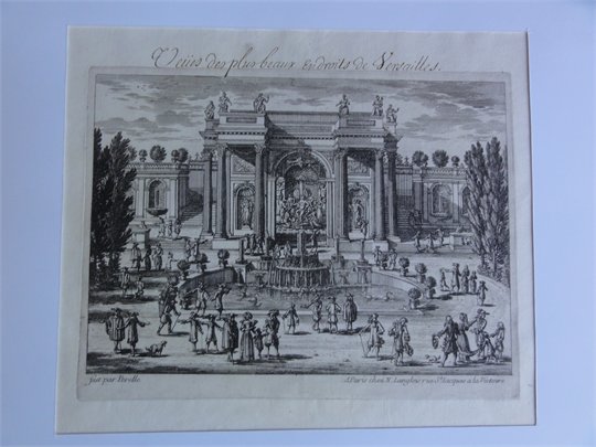 Gabriel PERELLE (1604-1677) "Vue de Versailles" Eau-forte XVIIe Etching 17th