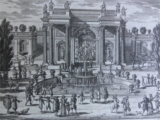 Gabriel PERELLE (1604-1677) "Vue de Versailles" Eau-forte XVIIe Etching 17th