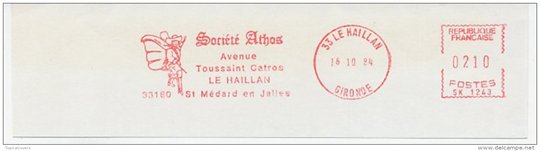 Meter cut France 1984 Cociete Athos