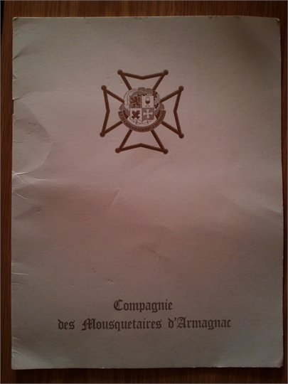 MÉDAILLE ET DIPLOME FRANC MACONNERIE COMPAGNIE DES MOUSQUETAIRES ARMAGNAC