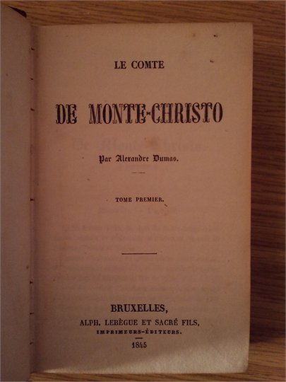 Dumas Le comte de Monte Christo (1845)