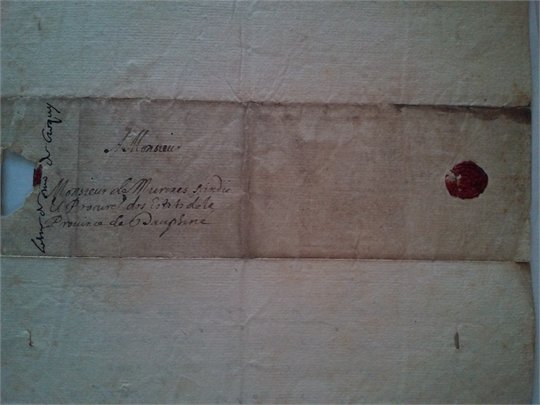 L.S. du Maréchal de Crequy à Monsieur de Murines. 1 page, avec cachet de cire aux armes du maréchal au créquier. 1622.