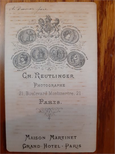 Alexandre DUMAS - Photo originale Reutlinger