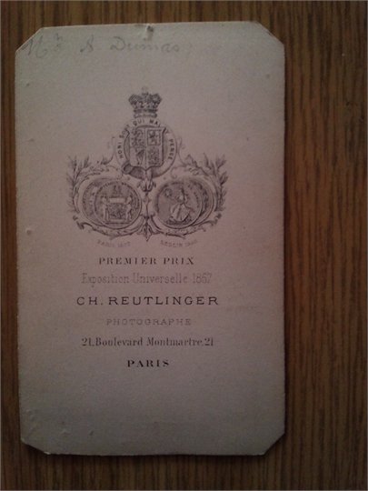 Alexandre DUMAS fils - Photo originale Reutlinger