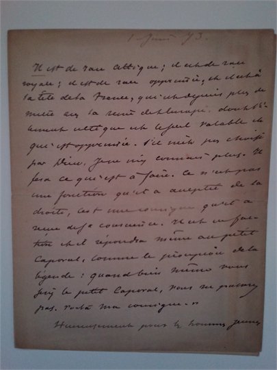 A.Dumas fils   Manuscrit politique et historique